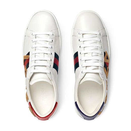 GUCCI 古驰 女鞋Ace系列女士贴花刺绣运动鞋小白鞋休闲低帮运动鞋 白色 505328 DOPE0 9095 商品图2