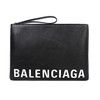 BALENCIAGA 巴黎世家 春夏男女通用黑色小牛皮LOGO印花手拿包 黑色 594350 1IZCM 1090 商品缩略图0