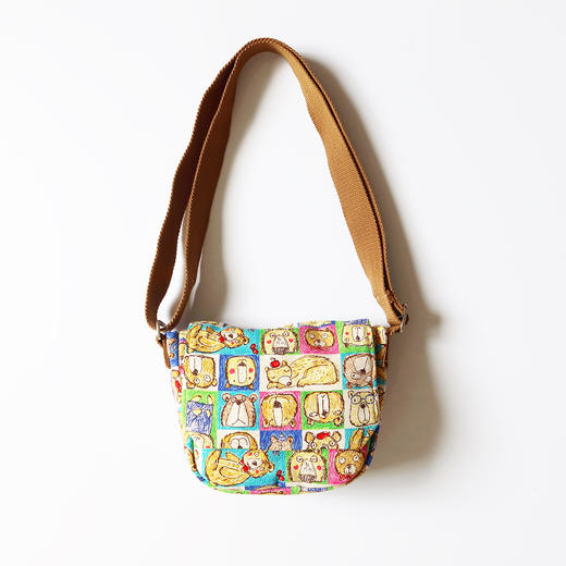 HUJI祤集Flap斜挎包插画漫画小熊 商品图0