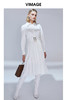 VIMAGE纬漫纪秋款时尚通勤百搭收腰显瘦衬衫A字连衣裙女V1407014 商品缩略图1