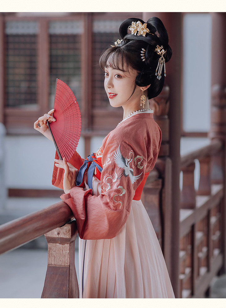 列仙原创正品中国风汉服女绣花齐胸襦裙直领对襟衫春夏季