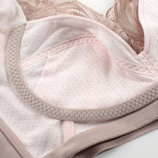 雅黛丽内衣女无钢圈侧收舒适文胸背心式薄杯蕾丝边胸罩DYW0687 商品图3