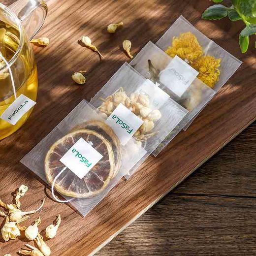 FaSoLa 100枚茶包袋茶叶包 一次性过滤小包袋纱布袋泡茶袋调料包线标款 商品图3