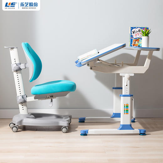 永艺UE儿童椅可升降儿童学习桌椅套装家用坐姿矫正写字桌人体工学 商品图2