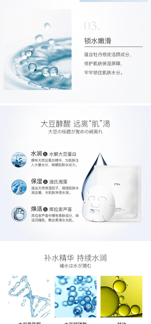 阿拉蕾ARALE水润清新面膜贴25ml*20JPY带授权招加盟代理 商品图3
