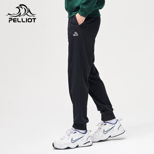 伯希和运动裤男士秋冬新款宽松百搭束脚长裤黑色休闲透气跑步卫裤 111033805 商品图2