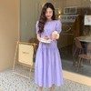 Purple puff sleeve shirt dress 紫色泡泡袖衬衫长裙JPY带授权招加盟代理 商品缩略图1