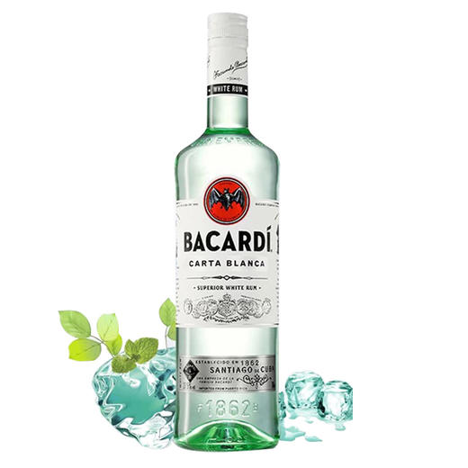 [洋酒]百加得白朗姆酒40度750ml 商品图1