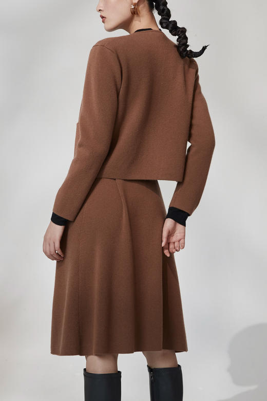 秋冬 A字加厚针织羊绒女裙 SJF92W191N 商品图2