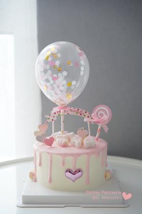 简约奶油蛋糕 | 鲜果原味奶油 - 告白气球