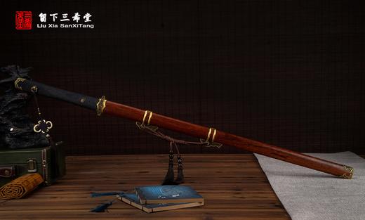 三希堂 绝影系列 酸枝木鱼皮金戈唐刀 未开刃 商品图0