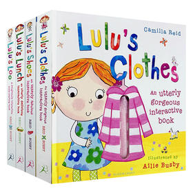 华研原版 露露Lulu系列5册 英文原版绘本儿童精装触摸操作书 Lulu's Loo/Lunch/Clothes/Shoes 幼儿启蒙认知英语学习图画书 进口
