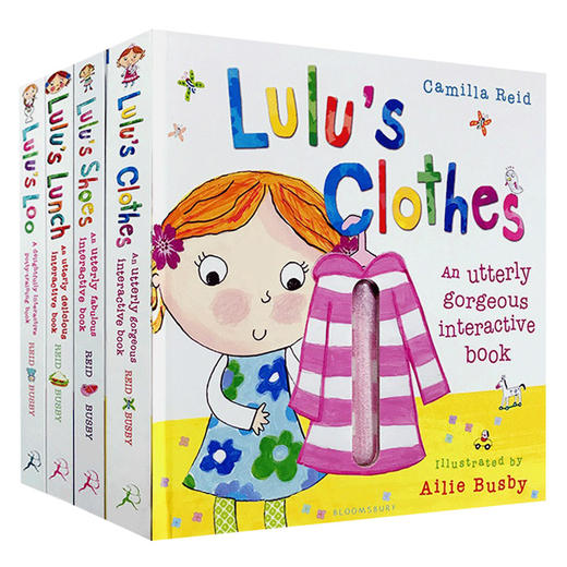 华研原版 露露Lulu系列5册 英文原版绘本儿童精装触摸操作书 Lulu's Loo/Lunch/Clothes/Shoes 幼儿启蒙认知英语学习图画书 进口 商品图0