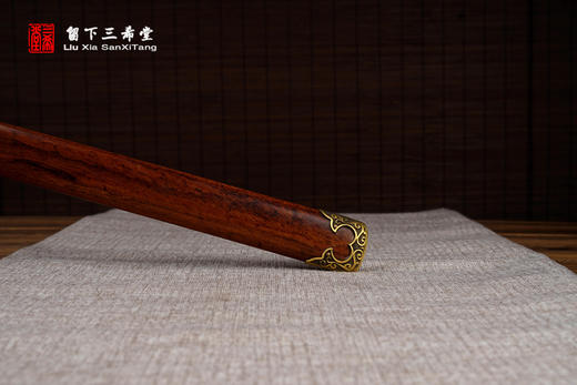 三希堂 绝影系列 酸枝木鱼皮金戈唐刀 未开刃 商品图3