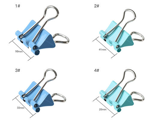 齐心彩色长尾夹燕尾夹反尾夹(筒装) 商品图1