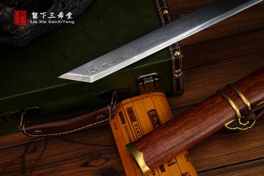 三希堂 绝影系列 酸枝木鱼皮金戈唐刀 未开刃 商品图8