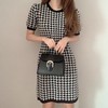 Houndstooth mini knitted dress 千鸟格迷你针织连衣裙JPY带授权招加盟代理 商品缩略图3