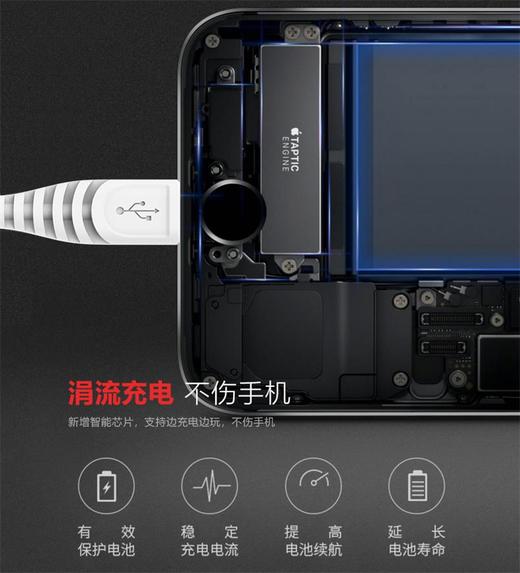 歌奈 苹果数据线抗折断1米手机快充充电器线白色S88  适用于iphoneX/XR/XS/XSMAXJPY带授权招加盟代理 商品图2