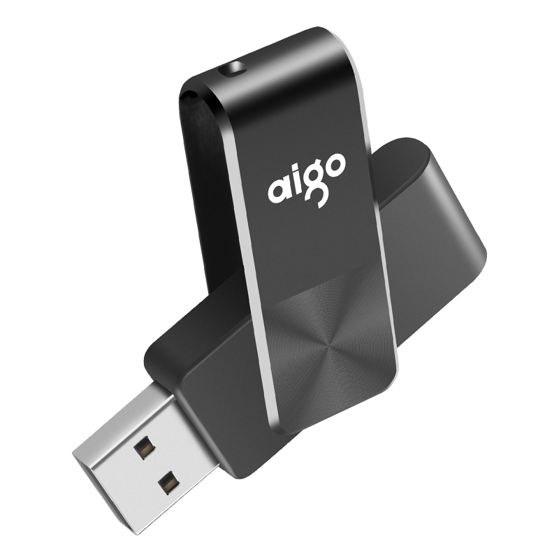  爱国者（aigo）USB2.0 U盘 U266旋转防护 黑色 CD纹防滑设计 8G/16G/32G/64G JPY带授权招加盟代理