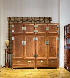 红桥红  家具严选  缅甸花梨（大果紫檀）  【238 素面 顶箱柜】