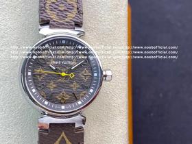 LV工厂超神之作，LV——TAMBOUR SLIM全系列陆续空降市场！致敬原厂 完成使命！ 【三大超级亮点】腕表尺寸34mm 1.表盘的填油细腻，印刷立体，刻度镶嵌工整，个个精品无瑕。 2.蓝宝水晶
