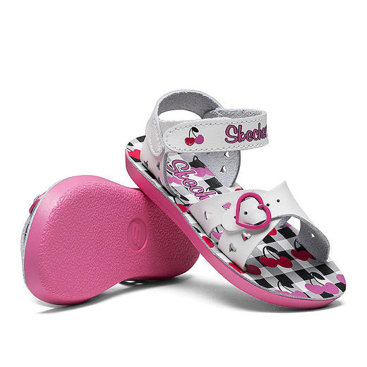 skechers斯凯奇童鞋人字拖小女童时尚沙滩凉鞋86453ncwhpk