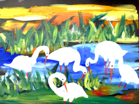 《水边的白鹭》【自动发货：下单后，点击手机短信中收到的链接，即可获取文件下载的链接；如有任何问题，可添加客服微信hm33268获得帮助】
