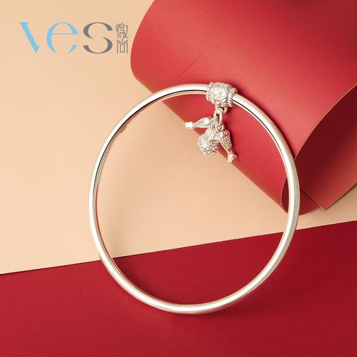 福满葫芦双鱼足银9999手镯 商品图1