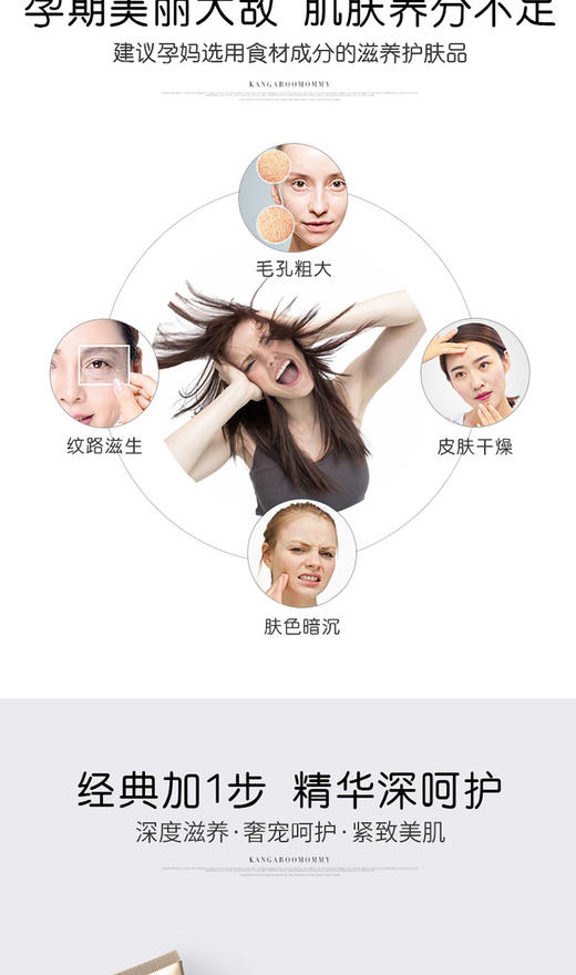 袋鼠妈妈 燕窝深润臻颜4件套 孕妇护肤品天然套装 孕妇化妆品JPY带授权招加盟代理 商品图3