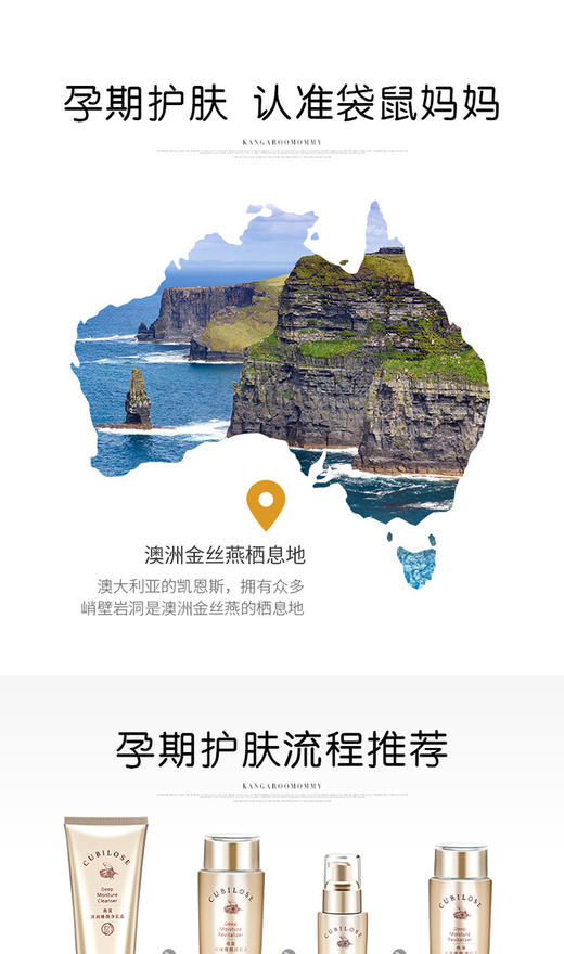 袋鼠妈妈 燕窝深润臻颜4件套 孕妇护肤品天然套装 孕妇化妆品JPY带授权招加盟代理 商品图8
