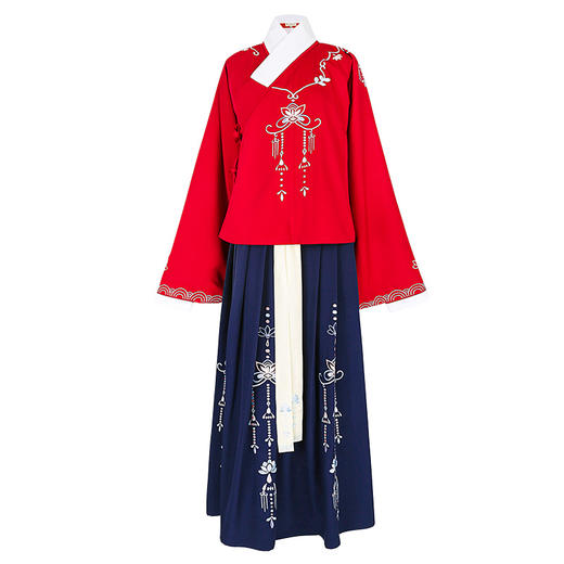 夭夭其华原创汉服女明制中国风日常交领袄裙秋冬非古装 商品图3