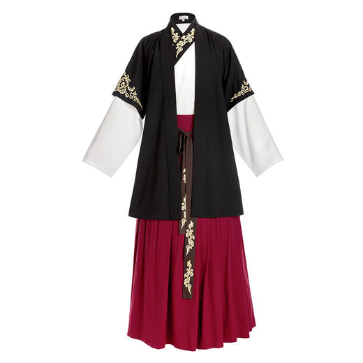 汉服男装铭乐古传统日常民族风刺绣半臂原创交领衣裳春秋