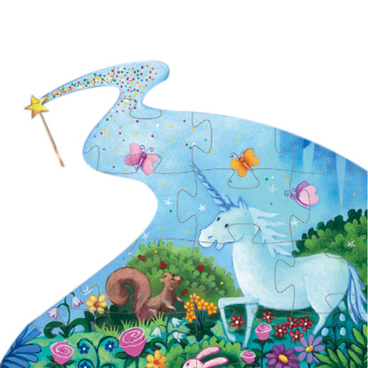 djeco仙女与独角兽公主平图拼图儿童益智智力女孩3-4-5岁小孩36片 商品图3