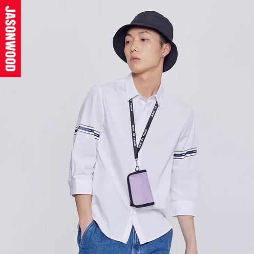 JASONWOOD 男士休闲纯棉七分袖衬衫291105214 商品图3