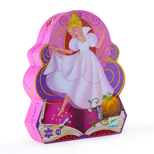 djeco灰姑娘儿童拼图女孩宝宝平面4-6岁益智小孩玩具36片童话故事 商品图1