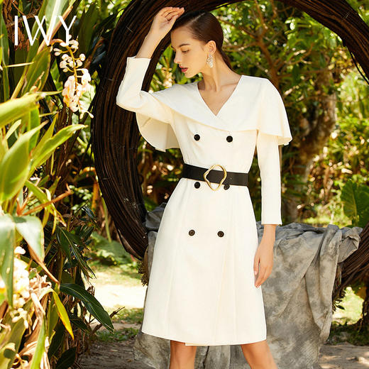IWY/米白色连衣裙203062Q1 商品图2