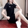 JXG-polo领大码新款韩版小个子短袖中长款绣花T恤裙 商品缩略图1