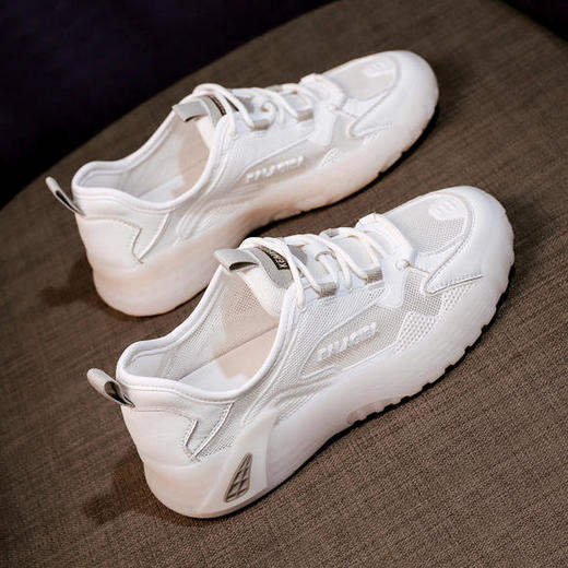 DDL959-新款软底真皮网格透气果冻鞋休闲小白鞋运动鞋 商品图3