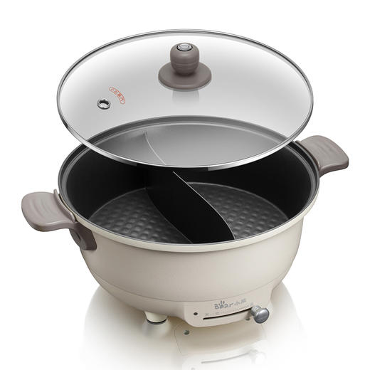 小熊电火火锅锅家用多功能一体锅插电炒菜炒锅鸳鸯电锅小型电煮锅dhg