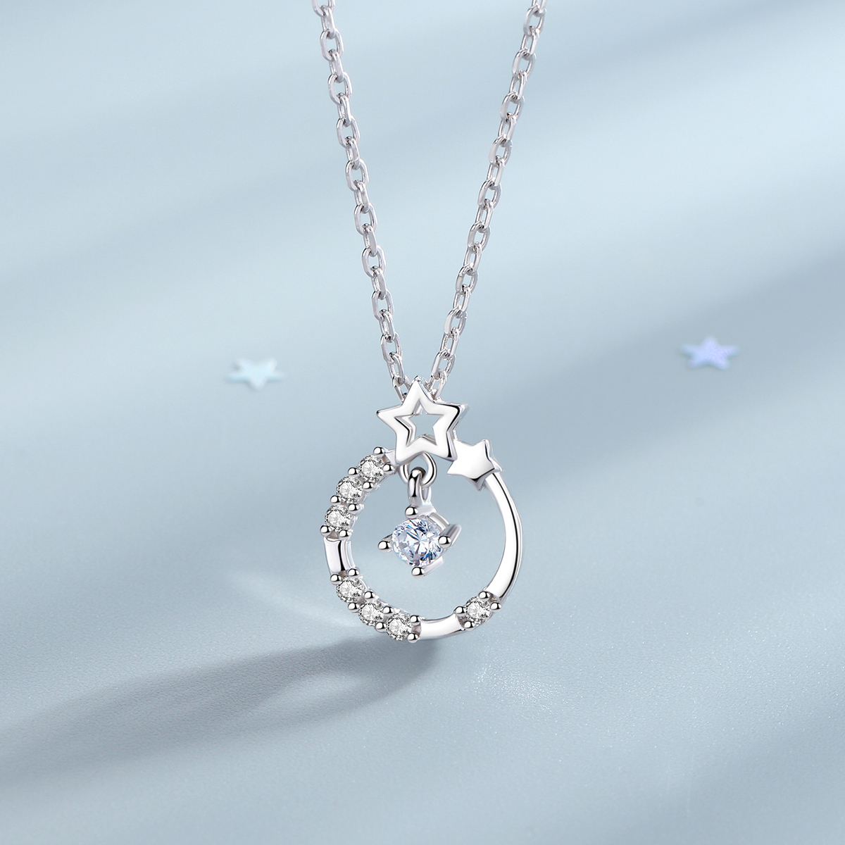 Winy925纯银幻星项链送女友闺蜜节日生日礼物