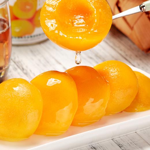 湖北屈姑黄桃罐头425g*4罐/箱（易拉罐） 果肉细腻香甜多汁 商品图1