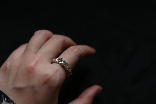 CHEZ BOQUE 印象系列原创手工925银戒指《躲猫猫》 商品图2