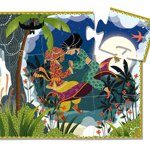 Djeco阿拉丁神灯07281儿童平面童话故事拼图大块幼儿宝宝早教益智 商品图4