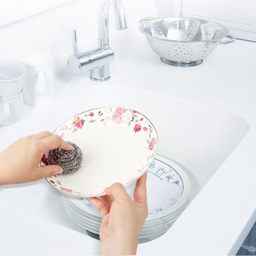 妙洁金属钢丝球2入装银色 商品图3