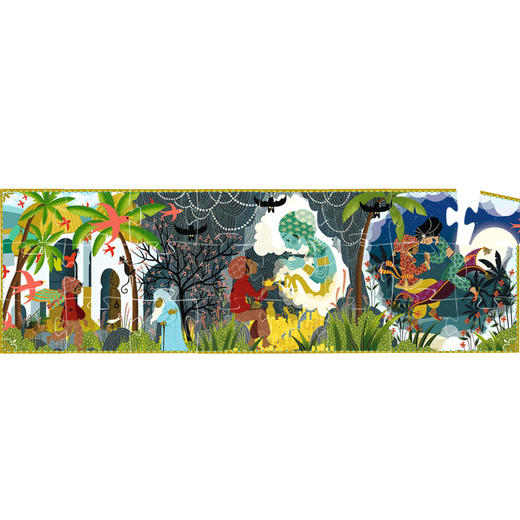 Djeco阿拉丁神灯07281儿童平面童话故事拼图大块幼儿宝宝早教益智 商品图1