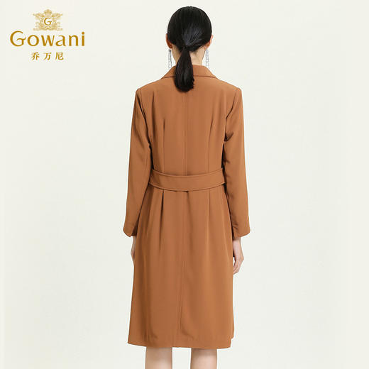 乔万尼秋装新品流行风衣女气质简约宽松纯色外套中长ES3A557 商品图3