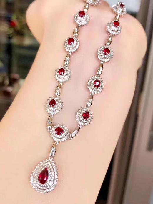3206418k红宝石晚装项链