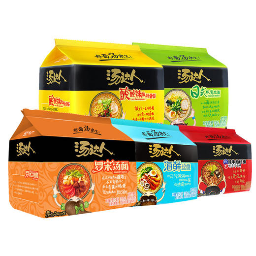 【统一汤达人方便面袋装125g*5连包】日式酸辣零食豚骨拉面酸辣速食泡面 商品图4