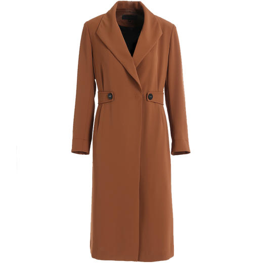 乔万尼秋装新品流行风衣女气质简约宽松纯色外套中长ES3A557 商品图4