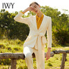 IWY/米白色橘红色长袖西装长裤套装77CP1 商品缩略图3